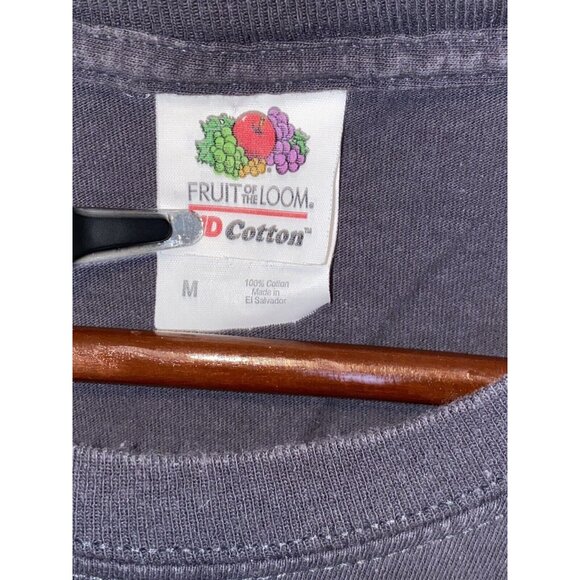 Eat Sleep Invest Repeat Gray S/S T-Shirt Men's Size M Graphic Tee Fruit Of Loom - Picture 3 of 10